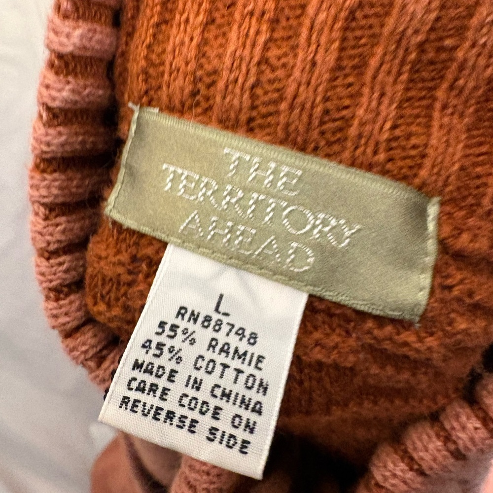 The Territory Ahead Knit Sweater mens Size Large  Pink Fisherman Gorp - Picture 3 of 3